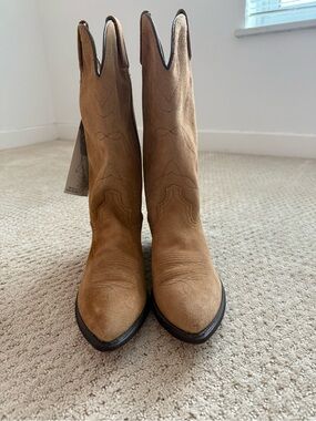 ACME Cowboy Boots in Tan Leather